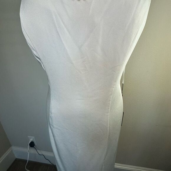 Mac Duggal Scoopneck Stretch Beaded Front‎ Slit Column Gown Size 14 - Picture 10 of 11